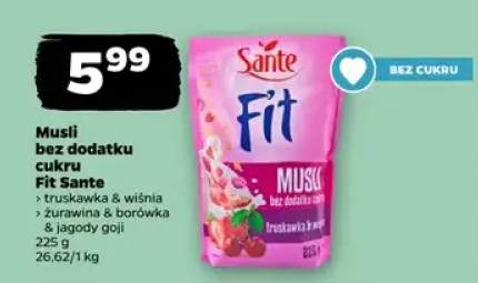 Musli bez dodatku cukru Fit Sante