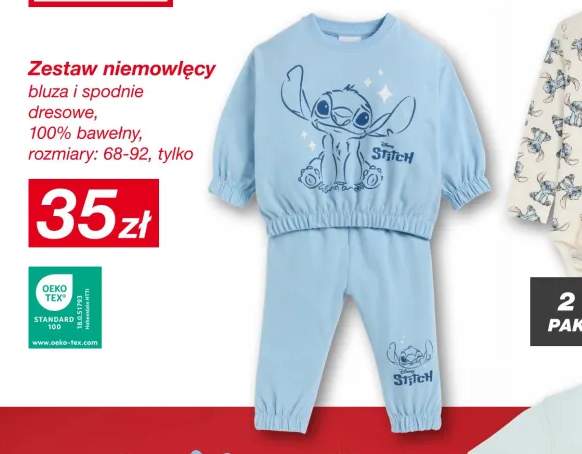 Zestaw niemowlęcy bluza i spodnie dresowe Stitch