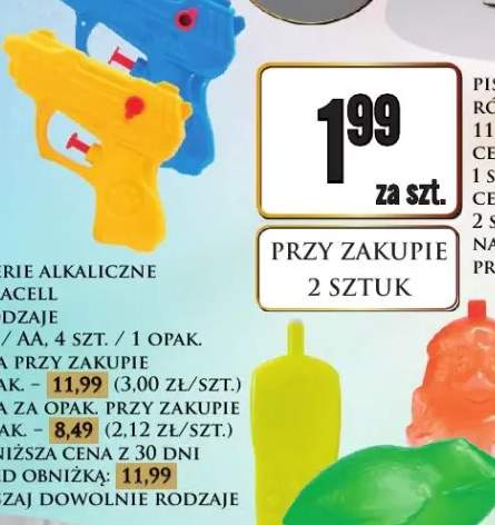 Pistolet na wodę mini różne kolory