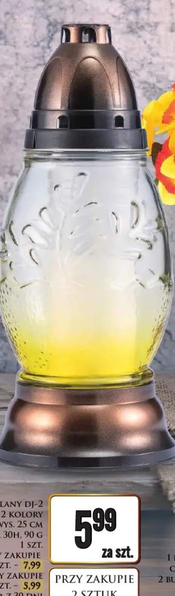 Znicz szklany DL-2 2 kolory