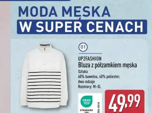 Bluza z półzamkiem męska