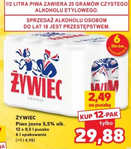 Piwo Jasne 5,5% alk. Żywiec