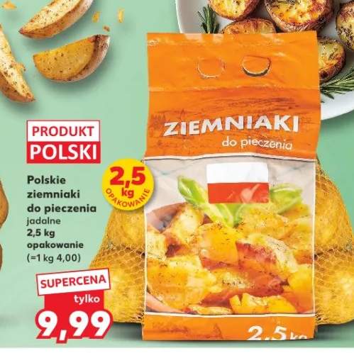 Polskie ziemniaki do pieczenia jadalne 2,5kg opakowanie