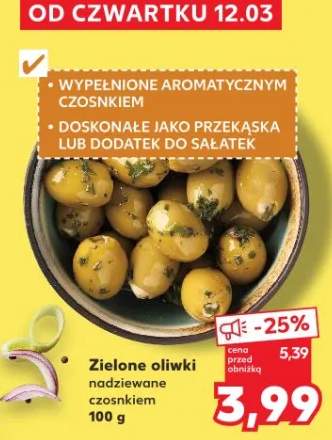 Oliwki zielone nadziewane czosnkiem