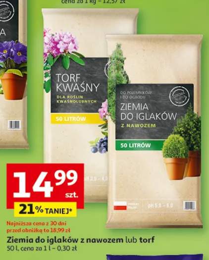 Ziemia do iglaków z nawozem lub torf kwaśny