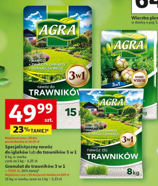 Specjalistyczny nawóz do iglaków lub do trawników 3 w 1