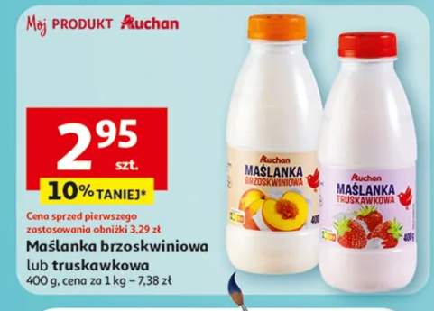 Maślanka brzoskwiniowa lub truskawkowa