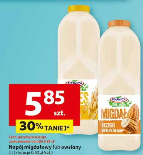 Napój migdałowy lub owsiany