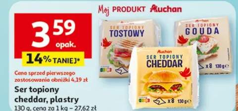 Ser topiony cheddar, plastry