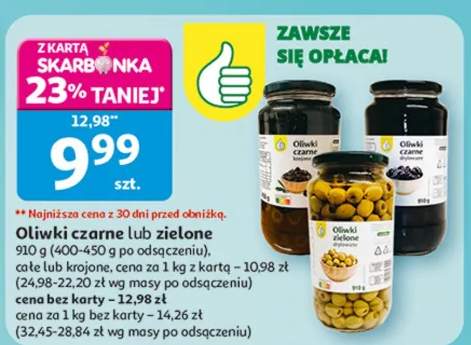 Oliwki czarne lub zielone