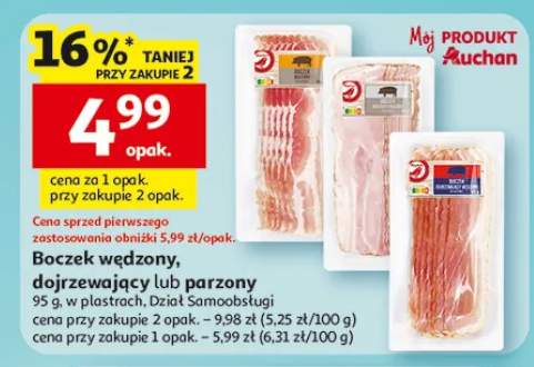 Boczek wędzony, dojrzewający lub parzony