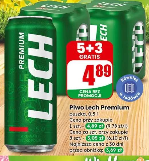 Piwo Lech Premium puszka