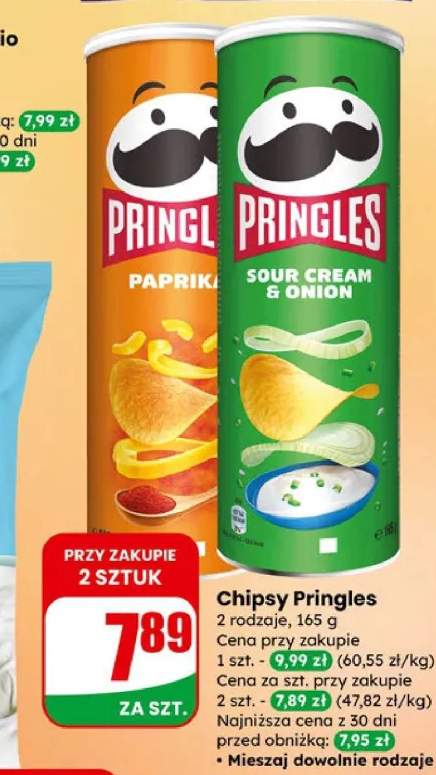 Chipsy Pringles sour cream & onion