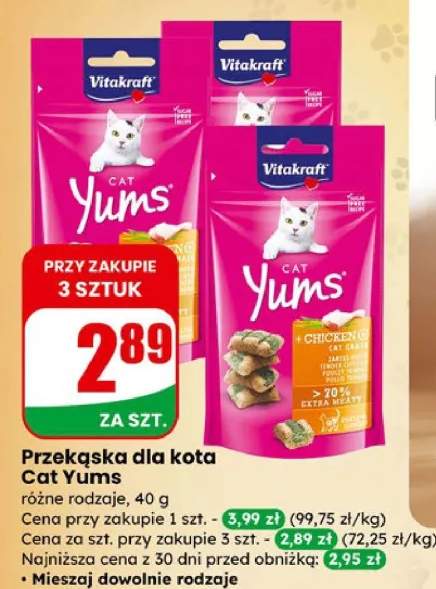 Przekąska dla kota różne rodzaje