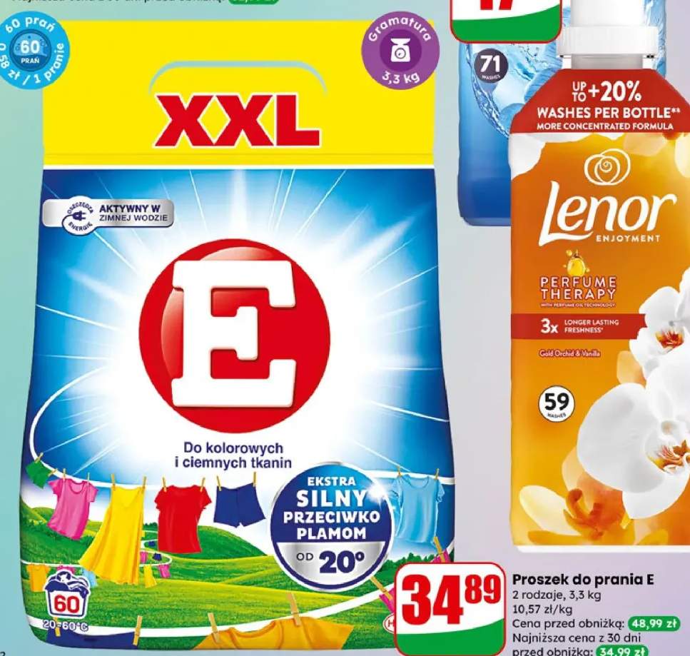 Proszek do prania E 2 rodzaje