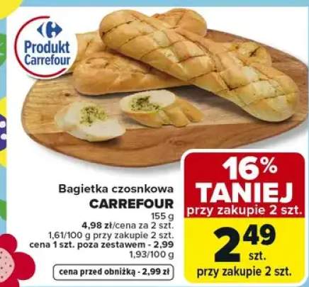 Bagietka czosnkowa Carrefour