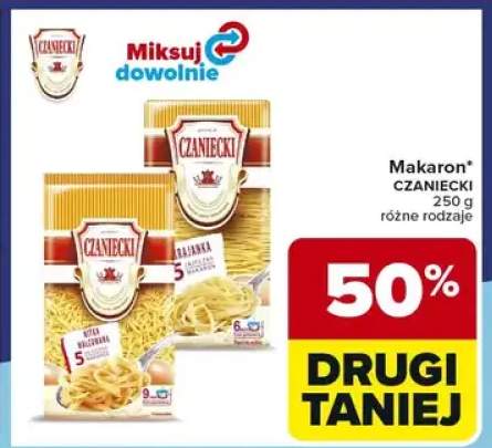 Makaron czaniecki różne rodzaje