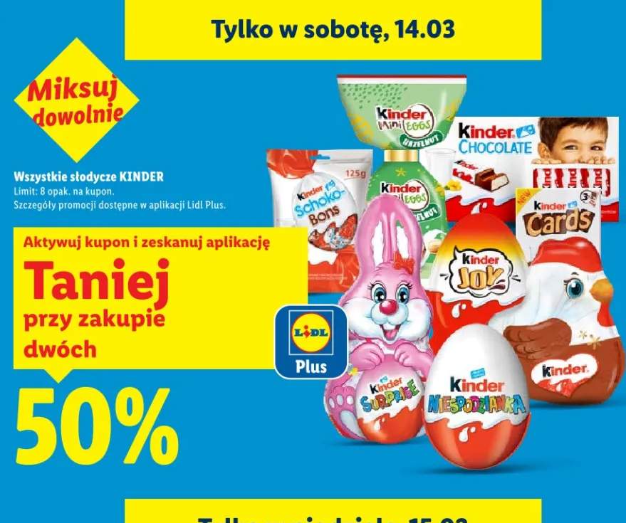 Wszystkie słodycze Kinder