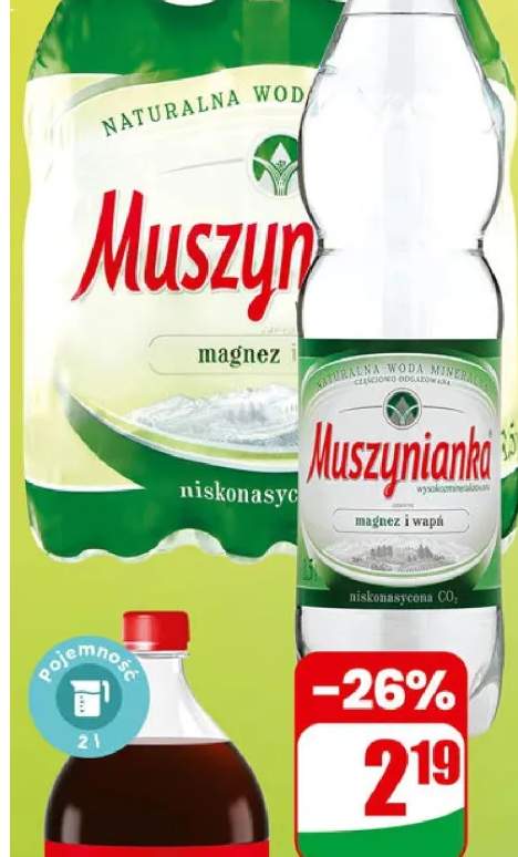 Woda mineralna niskonasycona Muszynianka