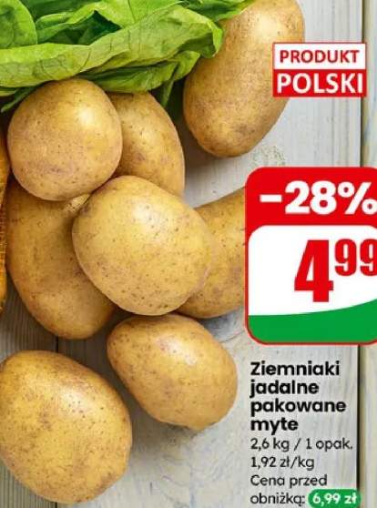 Ziemniaki jadalne pakowane myłe