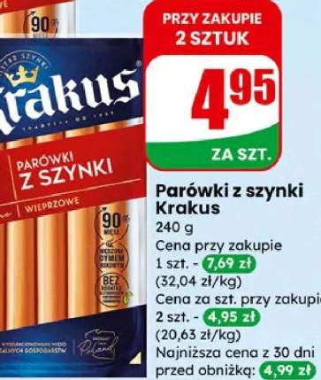 Parówki z szynki Krakus