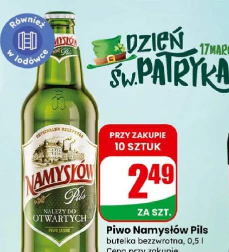 Piwo Namysłów Pils butelka bezwrotna