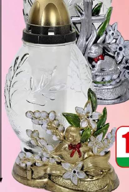 Znicz szklany z wpinką DNB