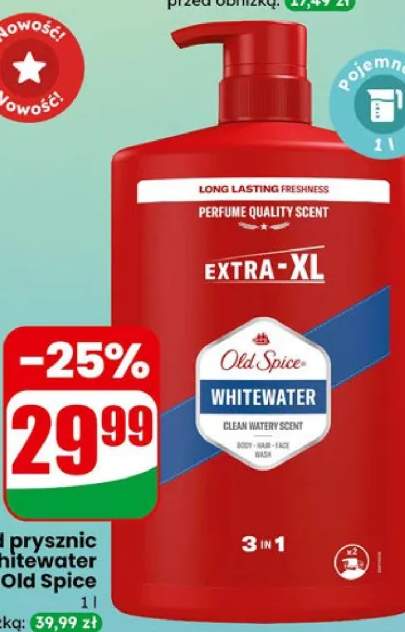 Żel pod prysznic męski Whitewater Old Spice