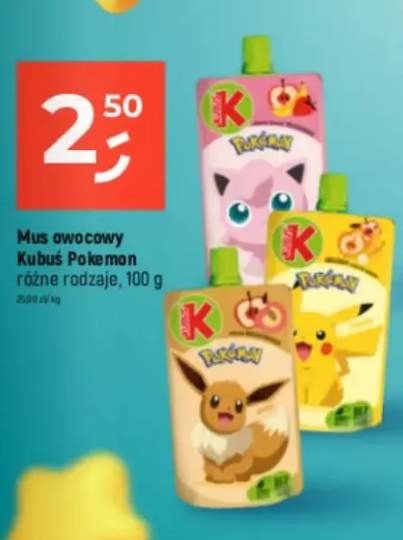 Mus owocowy Pokémon różne rodzaje