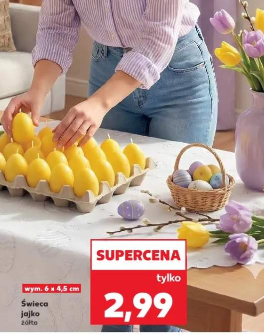 Świeca jajko żółte