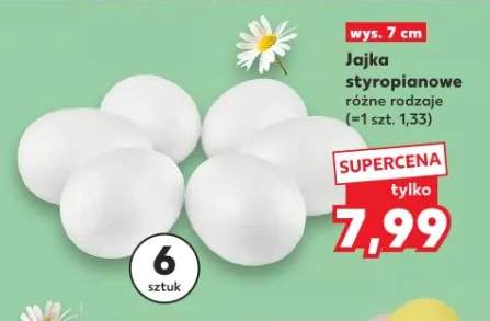Jajka styropianowe różne rodzaje