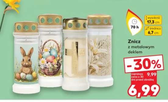 Znicz z metalowym deklem