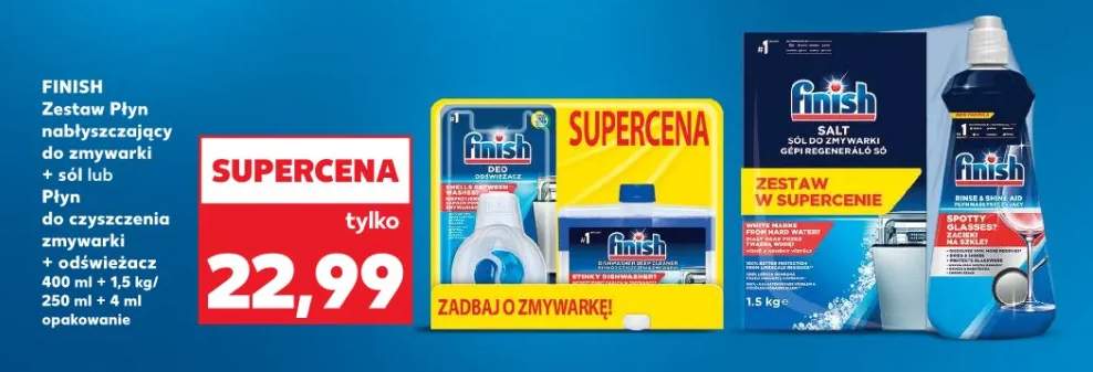 Zestaw płyn nabłyszczający do zmywarki sól lub płyn do czyszczenia zmywarki odświeżacz