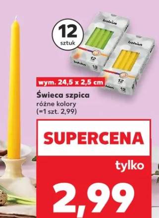 Świeca szpica różne kolory