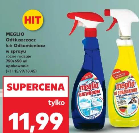 Odtłuszczacz lub Odkamieniacz w sprayu różne rodzaje