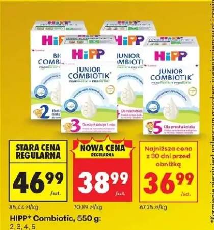 Mleko HiPP Combiotic, 550 g: 2, 3, 4, 5