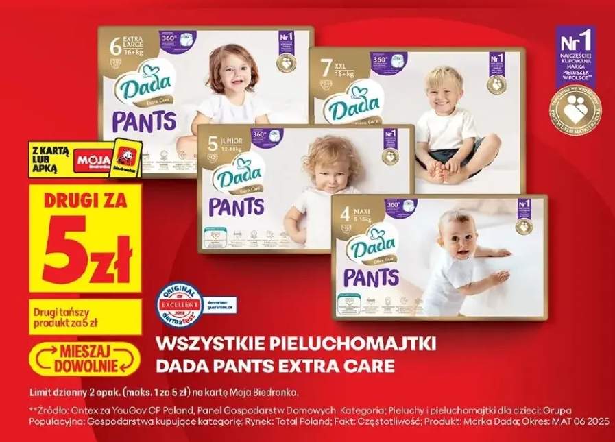 Pieluchomajtki Pants Extra Care rozmiar 4 Maxi 8-15kg