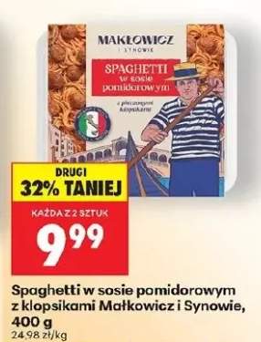 Spaghetti w sosie pomidorowym z klopsikami