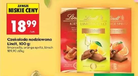 Czekolada nadziewana limoncello