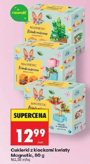 Cukierki z klockami kwiaty