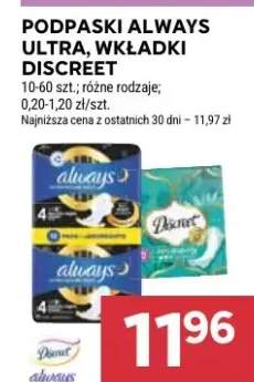 Podpaski ultra, wkładki