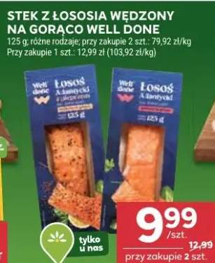 Stek z łososia wędzonego na gorąco