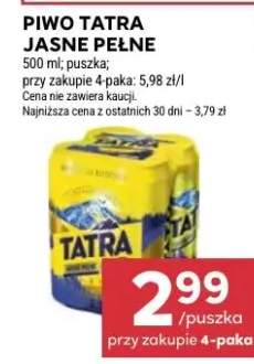 Piwo Tatra jasne pełne