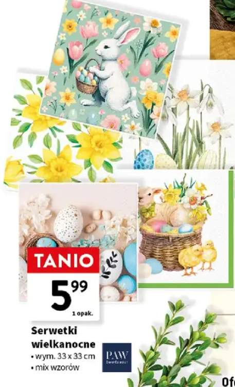 Serwetki wielkanocne wym. 33 x 33 cm mix wzorów