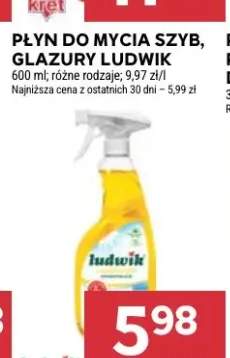 Płyn do mycia szyb, glazury Ludwik