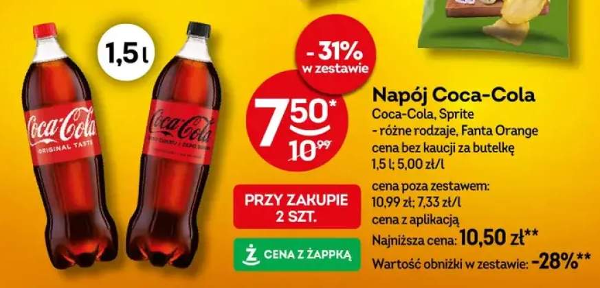 Napój Coca-Cola, Sprite, Fanta Orange