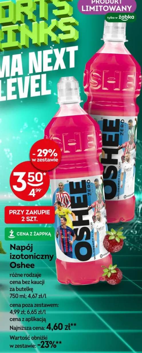 Napój izotoniczny Oshee różne rodzaje