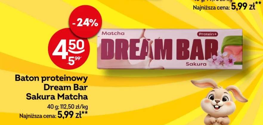 Baton proteinowy Dream Bar Sakura Matcha