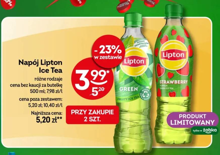 Napój ice tea strawberry