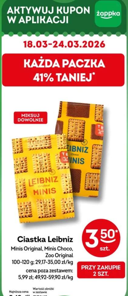 Ciastka Leibniz Minis Original, Minis Choco, Zoo Original